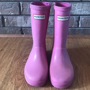 Hunter boots- pink US 12 girl